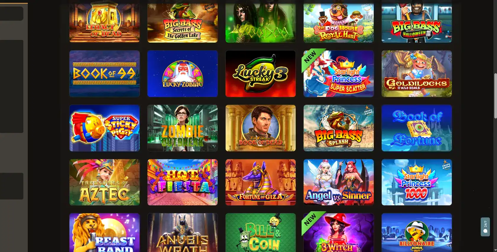 Мобильная версия Spinto casino